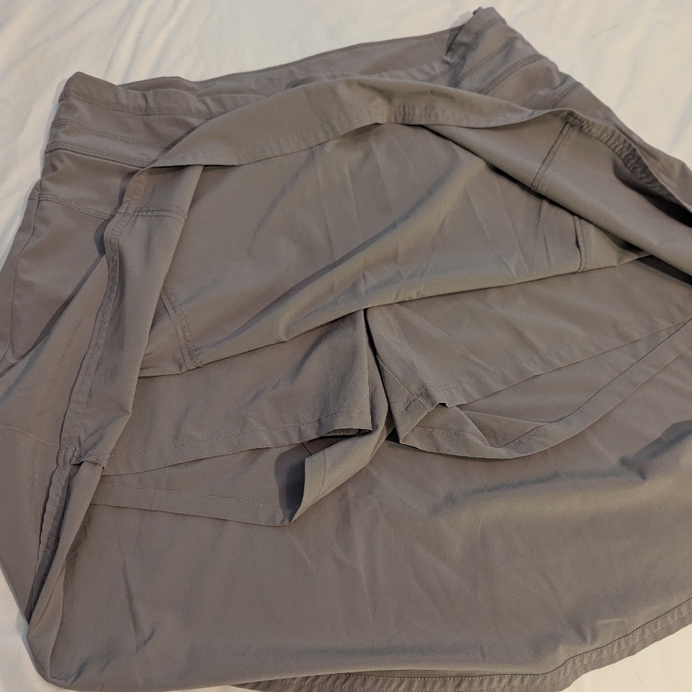 Athleta Skort Women's 12 Light Gray Dri-fit Midi Length - Picture 3 of 4